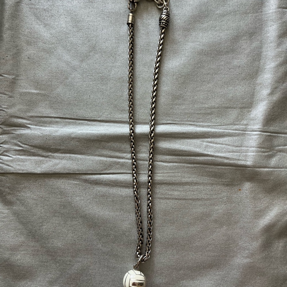 Brighton Silver Volleyball Pendant Necklace - Picture 3 of 4